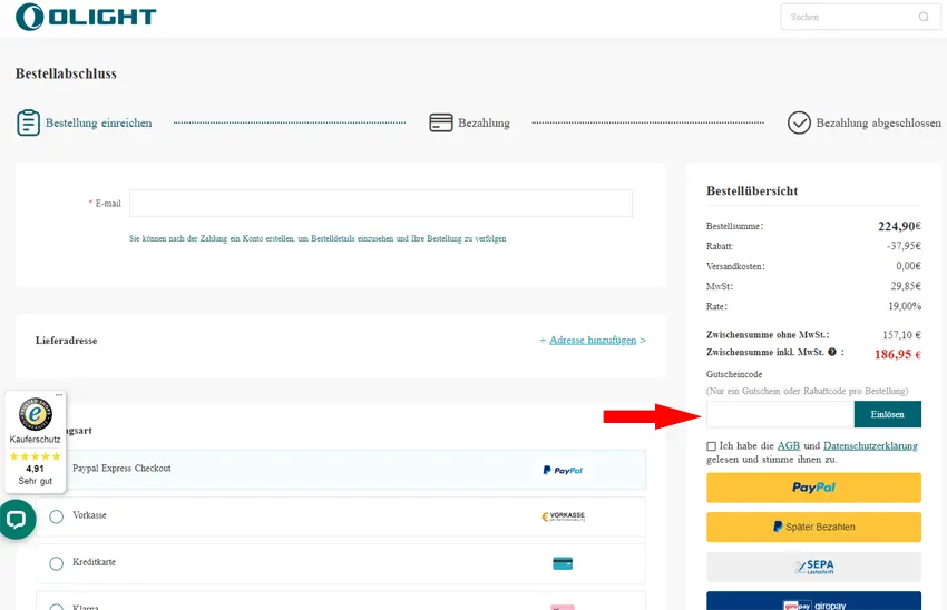 Olight-Gutschein-einloesen